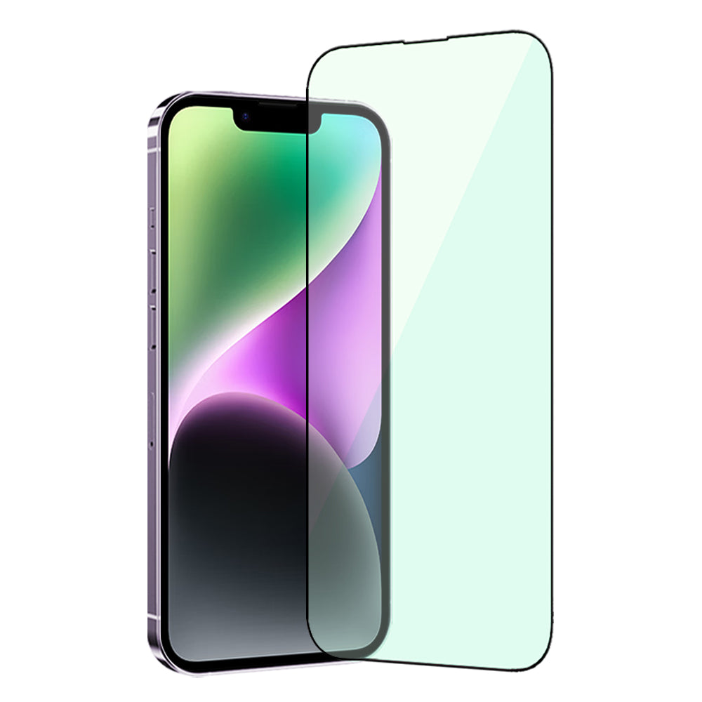 TGVI'S For iPhone 14 Screen Protector Anti-green-ray Eye Protection Front Film+Back Protector TGVI'S For iPhone 14 Screen Protector Anti-green-ray Eye Protection Front Film+Back Protector